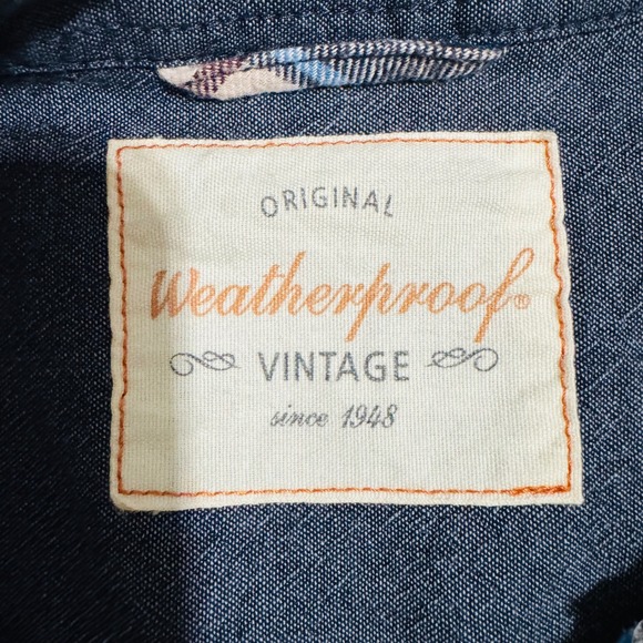 Weatherproof Vintage Men's Plaid Flannel Button Down Shirt XL/EG Blue Black - Picture 4 of 11